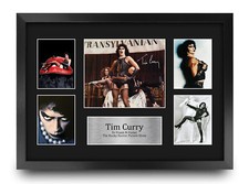 Tim Curry Rocky Horror A3 Framed Signed Autograph Picture Gift for Movie Fans