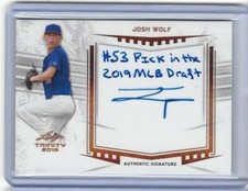 2019 Leaf Trinity JOSH WOLF Inscription Bronze Foil Auto RC Indians #53 Pick