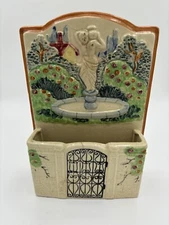 Grecian Style Wall Pocket Women Water Fountain 8.5” Japan