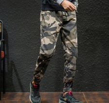 Military Men Harem Pants Casual Jogger Sweatpants Army Camouflage Slacks Trouser