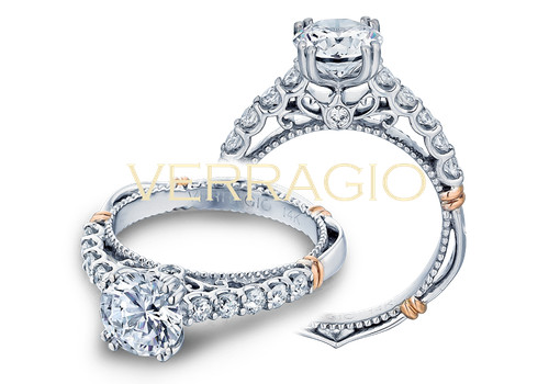 VERRAGIO PARISAN-D-103L 14K Gold and Diamond Engagement Ring, New