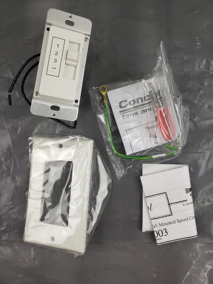 New Concord Fans & Lighting PD-003 Remote Control Wired Wall Plate 3 Speeds - Image 2 of 3