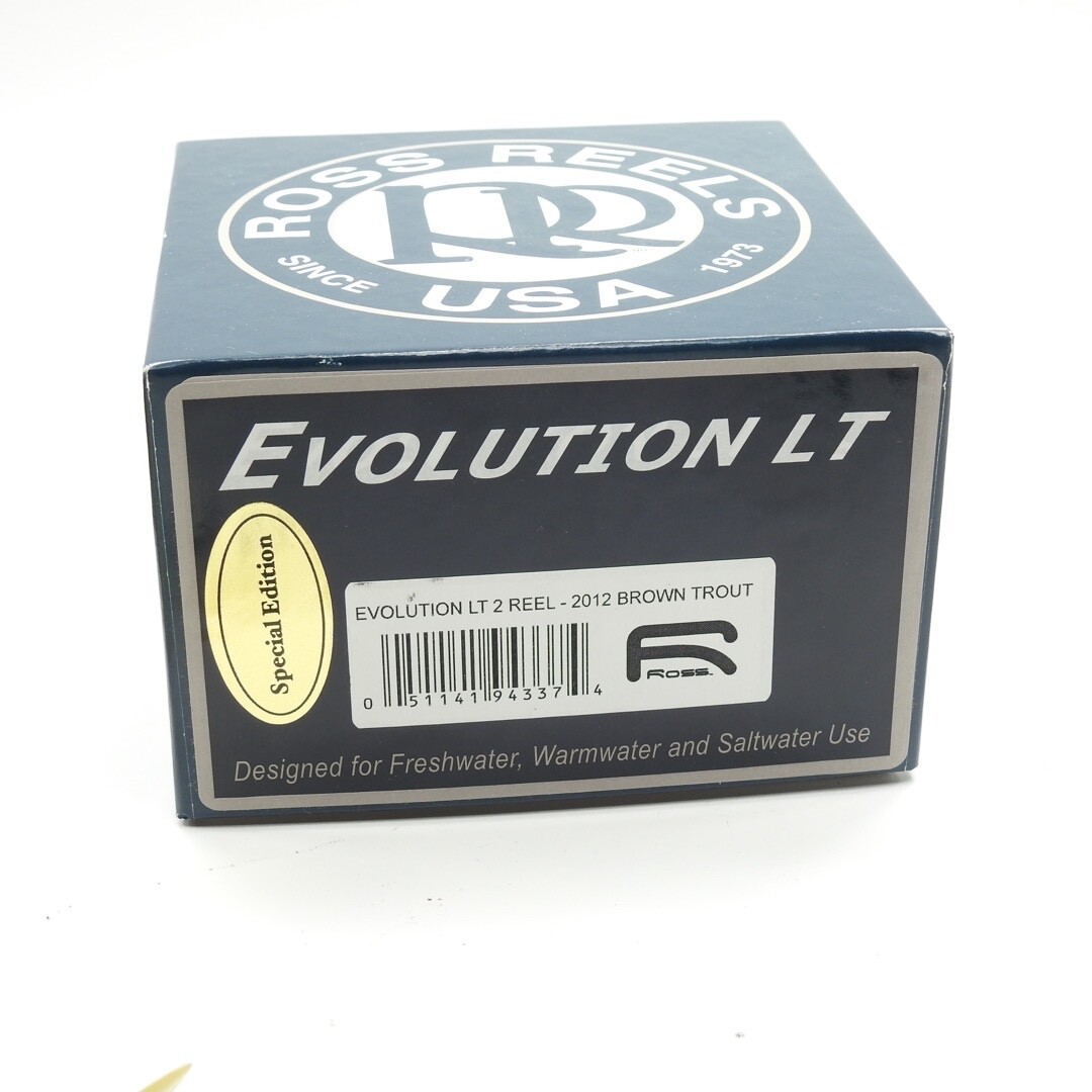 Ross Evolution LT 2 Fly Reel. Limited Brown Trout. Made in USA. W/ Box & Case.