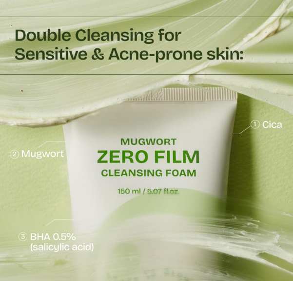 Orien Mugwort Zero Film Cleansing Foam 5.07 fl.oz 150ml ㅣDaily