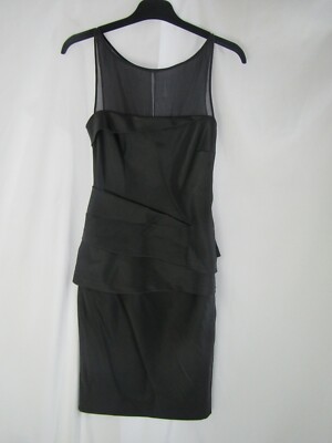 amanda wakeley cocktail dress AMANDA WAKELEY Dress 100% Silk Shealth Shift Gray Structured Knee Length Sz  6