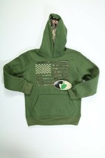 Kids Mossy Oak Green Long Sleeve Hooded Performance Fleece NEW NWT