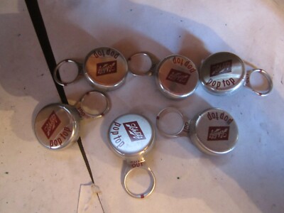 VINTAGE 6 Schlitz Beer  pop tops RIP CAPS new old stock
