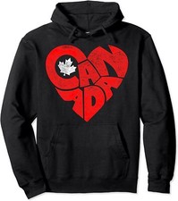 Canadian Roots Canada Flag Heart Hoodie - Americans Love Gift Unisex Sweatshirt❀