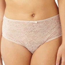 Sculptresse by Panache NUDE Pure Lace Full Brief Panty, US 2X-Large, UK 18