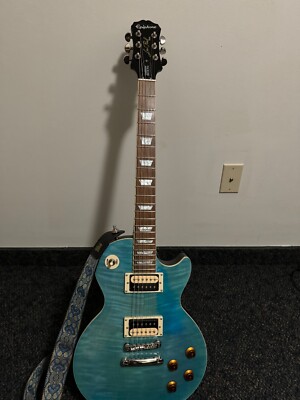 ☆美品☆Les Paul Traditional Pro Aqua Blue Epiphone Les Paul Traditional Pro Aqua Blue（中古）【楽器