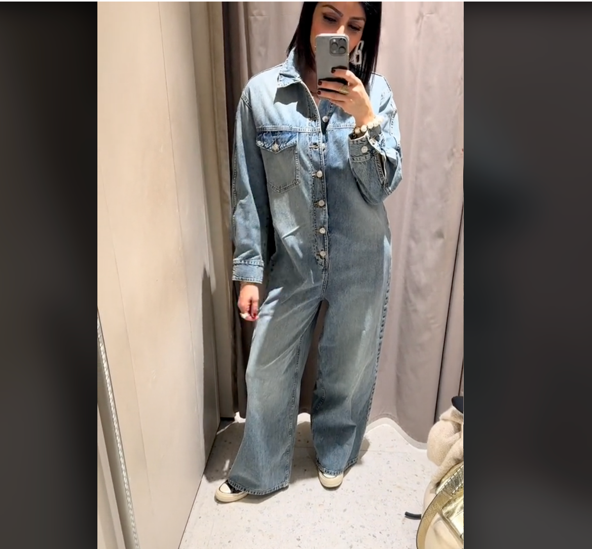 ZARA WOMEN TRF LONG DENIM JUMPSUIT 4365/280 Light BLue XS S NWT