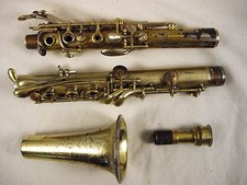 1928 C. G. CONN 624N-B "ARMORED" Bb SILVER METAL CLARINET ELKHART VINTAGE RARE