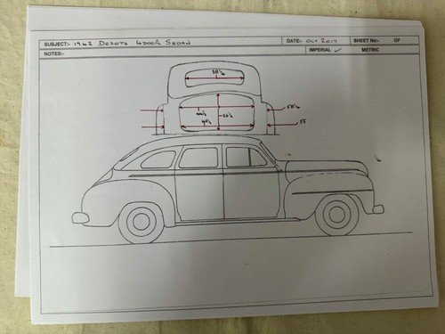 Brooklin Modelos 1942 Desoto Sedán BML29 Patrón Dibujos y Notas - Imagen 4 de 10