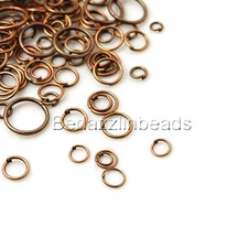 50 Assorted Open Round Jewelry Jumprings in a Mix of Small - Big Ring Findings