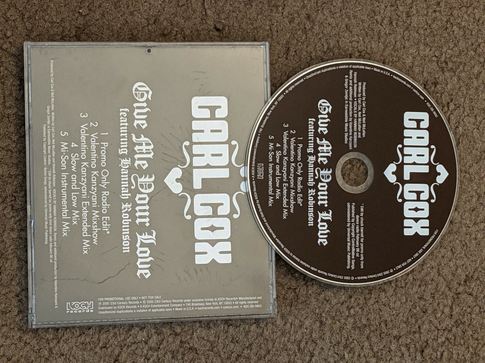 Featuring Hannah Robinson "Give Me Your Love" Plays Great Rare Promo CD