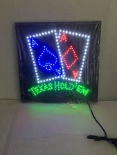 Texas Hold'em Led Sign Texas Hold Them Display Sign Poker Led Sign Poker Display
