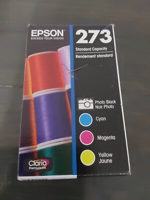 Genuine Epson 273 Photo Black Cyan Magenta & Yellow Ink Cartridges 07/2026+ T