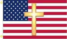 3X5 USA CHRISTIAN CROSS JESUS CHRIST FLAG BANNER 100D GROMMETS 100D