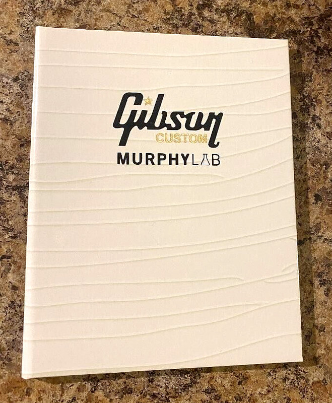 New Gibson Custom Shop Murphy Lab Ultra Light Aging Certificate Of Authenticity
