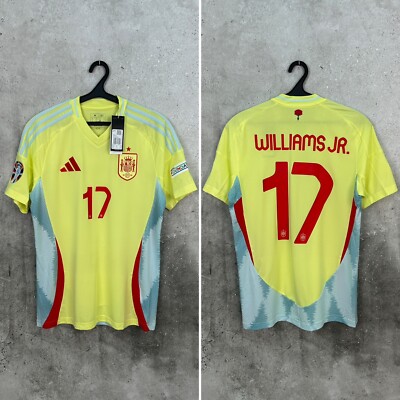 SPAIN 2024 AWAY FOOTBALL SHIRT #17 WILLIAMS JR. ADIDAS NATIONAL