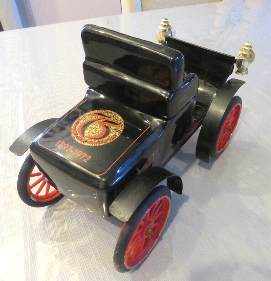 VINTAGE 75TH ANNIVERSARY (1897-1972) JIM BEAM ANTIQUE CAR WHISKEY