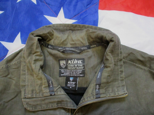 Original KUHL Burr VINTAGE PÁTINA Chaqueta Abrigo HOMBRE Gunmetal Verde MEDIANO - Imagen 4 de 24