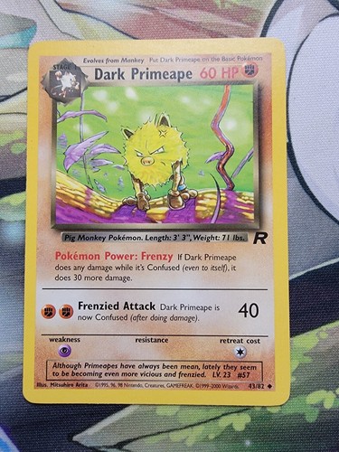 Printer Hickey - Dark Primeape 43/82 - Team Rocket - Pokemon Card - LP ...