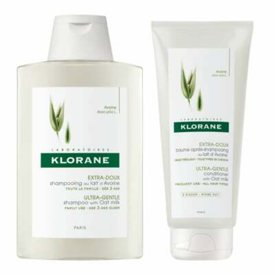 DUO Klorane Shampoo 200ml + Conditioner 200ml ultra sanft mit Hafermilch