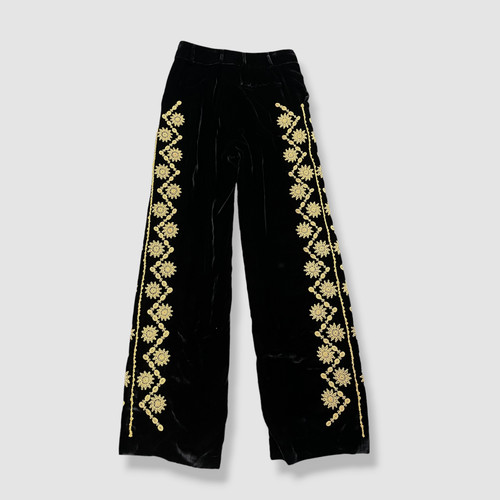 $2250 Libertine Women's Black Marrakesh Pleated Pants Size S