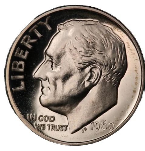 1960-P Roosevelt Dime-Choice Gem Proof Lustrous FAST FREE SHIPPING!