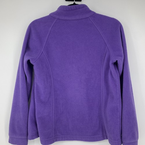 Columbia girls large jacket fleece purple full zip long sleeve pockets - Picture 12 of 13