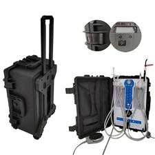 GU-P206S MAX Dental Portable Unit Air Compressor+Curing Light+Scaler 4H Black US