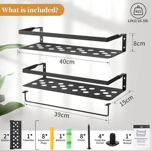 2x Wooden Floating Shelves Wall Mounted Display Storage Decor Rustic Home Office - Picture 108 of 164