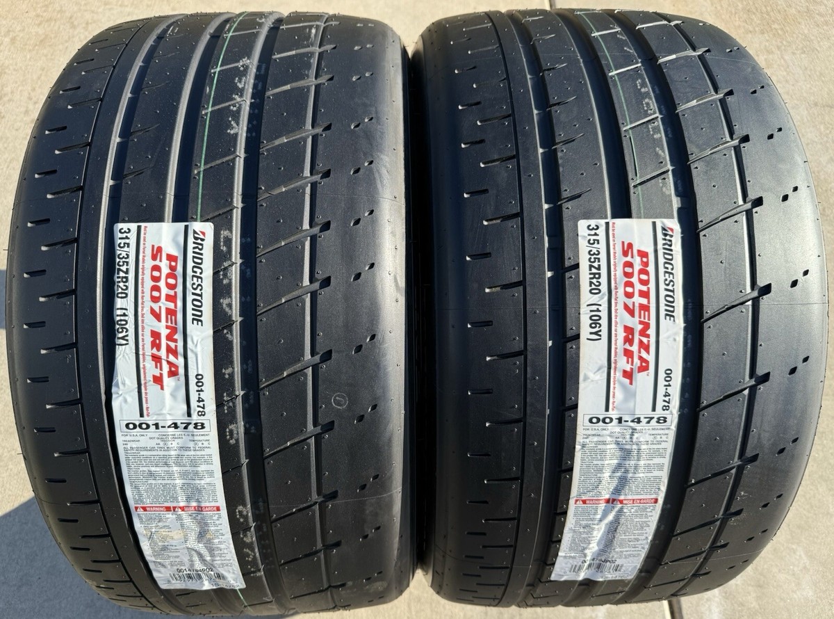 TWO BRAND NEW 315/35ZR20 Bridgestone Potenza S007 RFT Run Flat