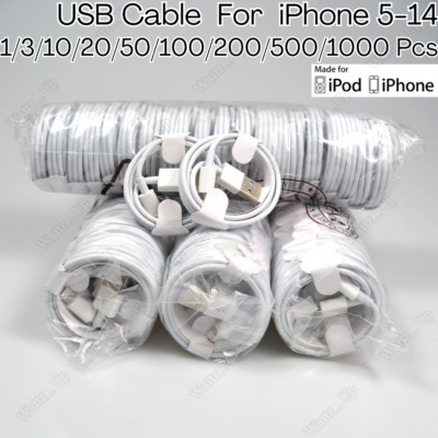 Lot USB Charger Cable Cord 3/6FT For Apple iPhone 6 7 8 X XR 11 12 13 14 Pro Max
