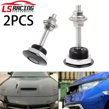US 2X Push Button Quick Release Hood Bonnet Pins Lock Clip Car Bumper Latch Kit