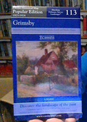KARTE VON GRIMSBY 1923-1924 CASSINI POPULAR EDITION Nr. 113 BRANDNEU