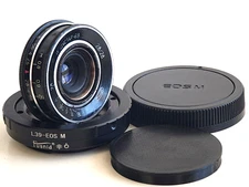 Industar-69 28mm F/2.8 USSR Wide Angle Pancake for Canon EOS-M, Infinity focus!