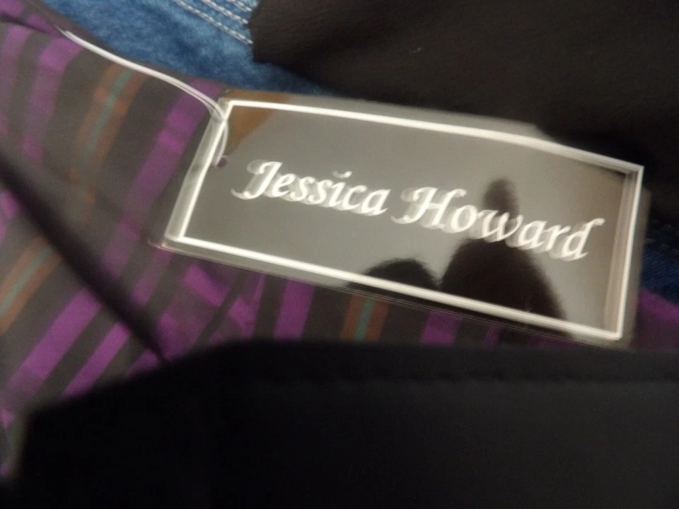 Mujer/Junior Jessica Howard Púrpura Negro Vestido a Cuadros Talla 8 Nuevo $115. Foto 4 de 4