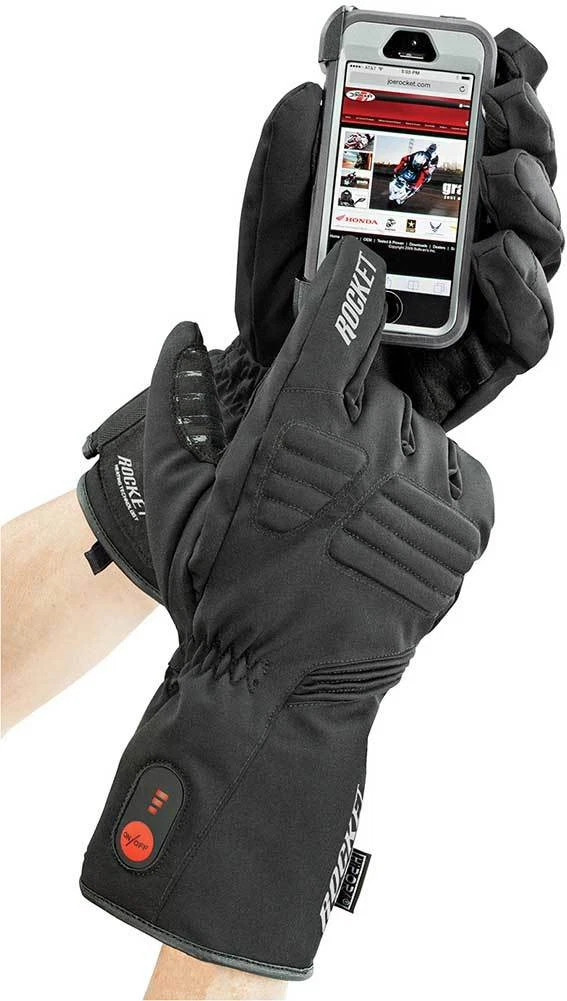 Joe Rocket Burner Battery Heated Winter Waterproof Cold Weather Riding Gloves