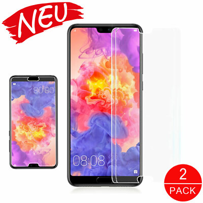 2x Huawei P20 Pro Displayschutz Panzerfolie Schutzglas Full Screen Display 