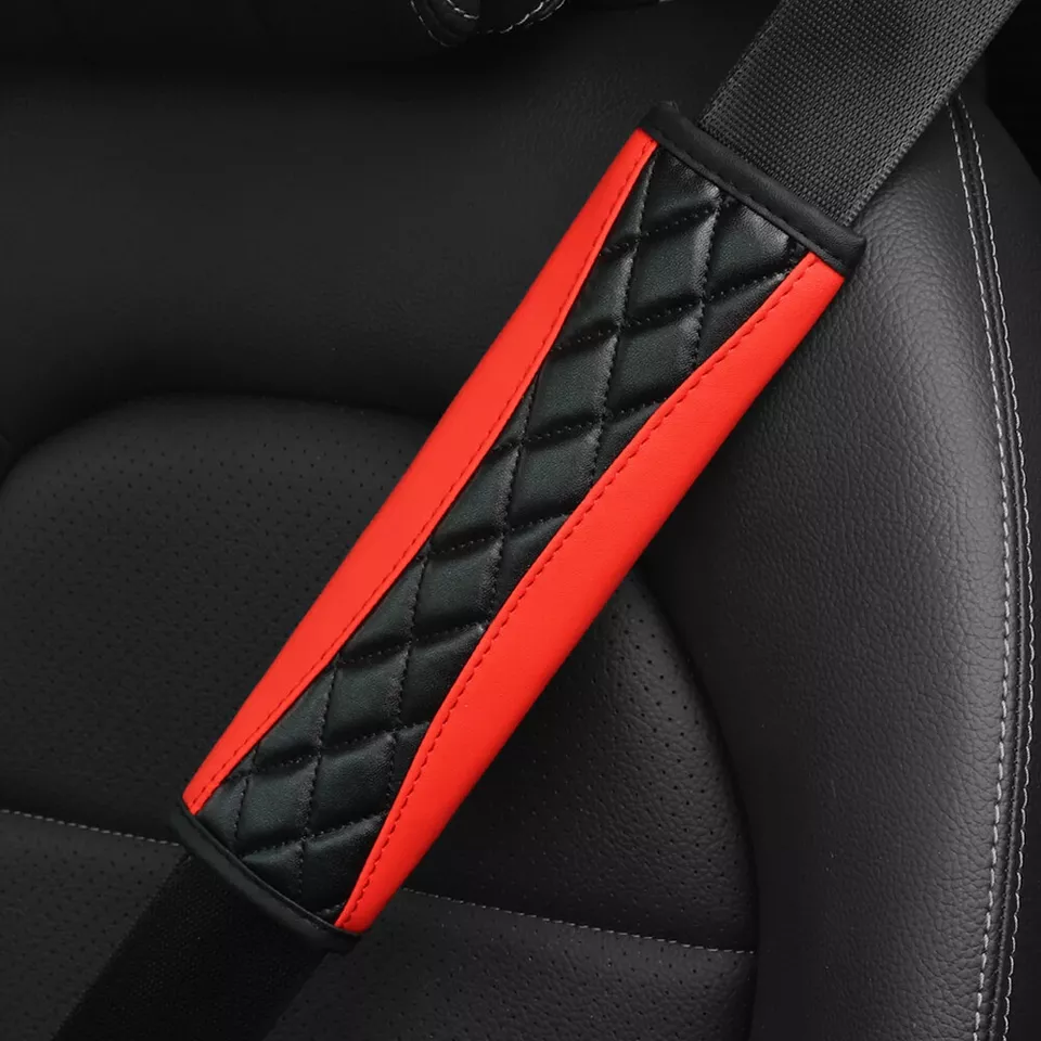1x Auto Seat Belt Cover Shoulder Strap Pad Protector Faux Sheepskin Accessories - Image 2 of 4
