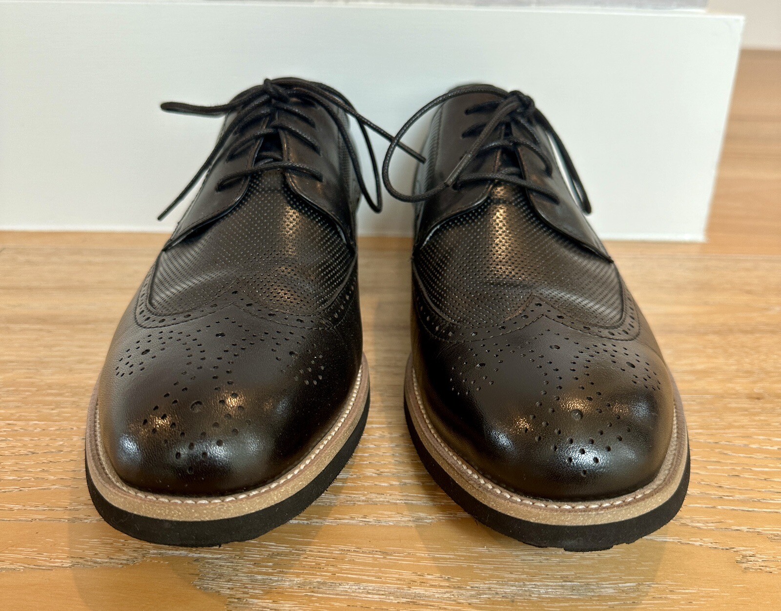 SAOLA English Laundry da uomo Dexter Oxford nero taglia 10 ottime condizioni