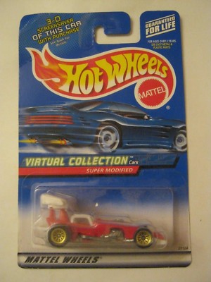 Hot Wheels Virtual Collection Red Super Modifier Tall Card #158 (017-1)