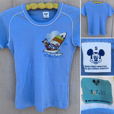 vintage Walt Disney Productions ladies raglan tee t-shirt hobie cat size S 