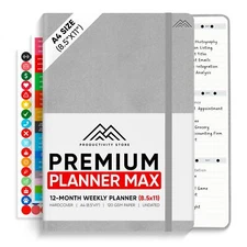 2024 Planner 8.5 x 11 Pro Max - Undated Productivity & Business Planner - Mon...
