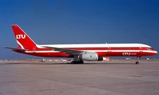 Boeing 757-200 B-757 LTU Desk Wood Airplane New Model Small Scale 1/130