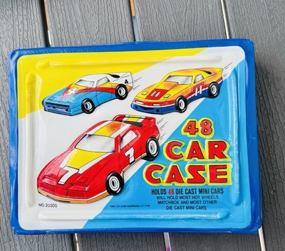 Vintage 1980s Tara Toy Car Case Holds 48 Cars 4 Trays Hot Wheels Matchbox Lot