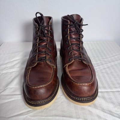 Red Wing 1907 Copper Rough Moc Toe Brown Boots USA Size 9.5 D