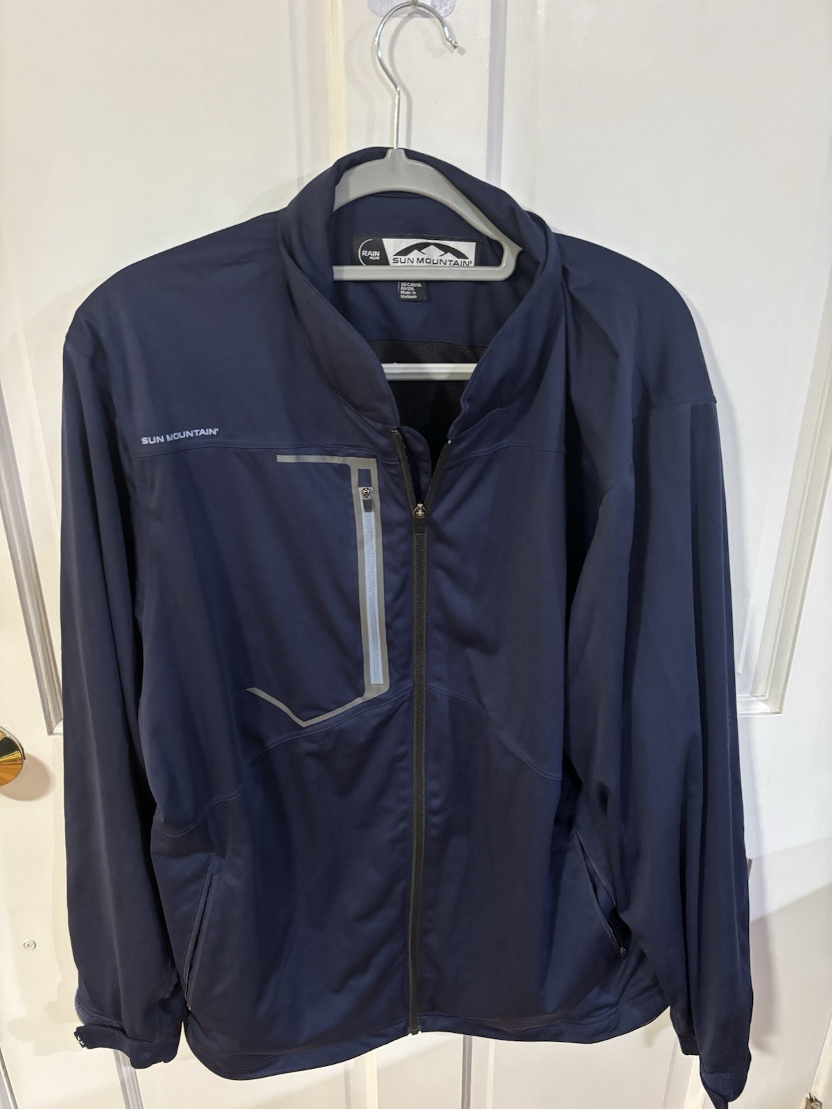 Sun Mountain Mens rain wear blue zip up size XL Blue jacket